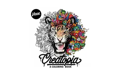 Creatopia- A Coloring Book by Vexx