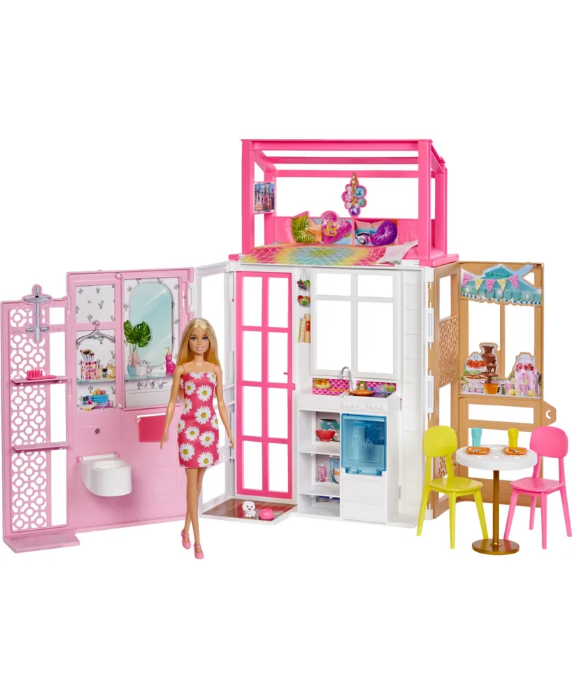 Barbie Doll with House, 19 Piece Set