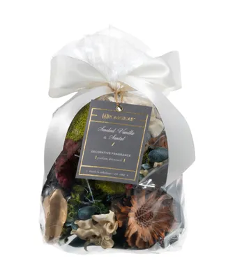 Aromatique Smoked Vanilla Santal Decorative Botanicals and Wood Chips in Bag with Ribbon