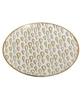 Certified International Mosaic Gold- Silver Tone Canape Plates Set of 6