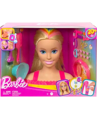 Barbie Deluxe Styling Head, Barbie Totally Hair, Blonde Rainbow Hair - Multi