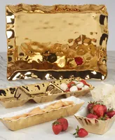 Certified International Gold-Silver Tone Coast Tray