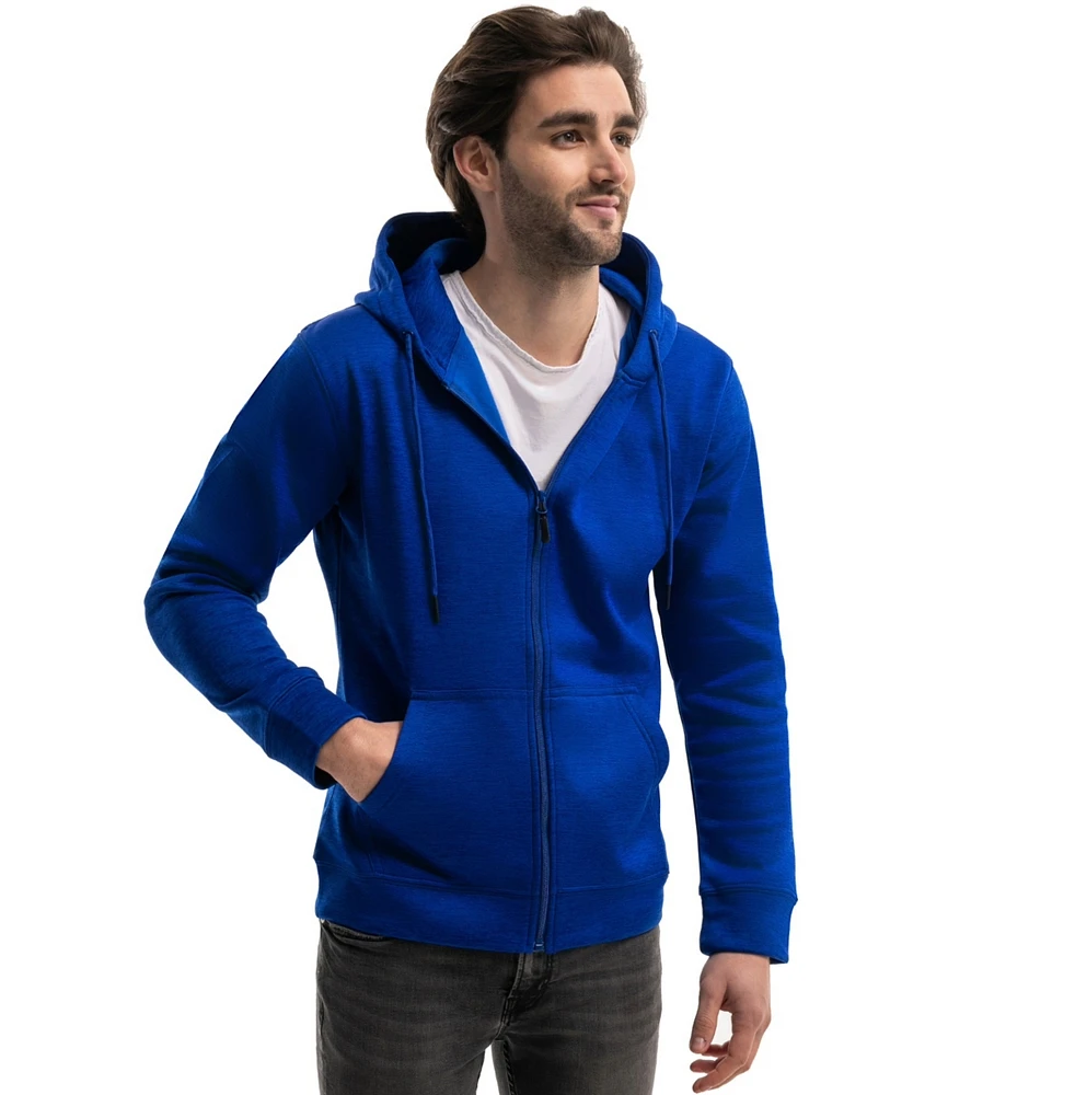 Mio Marino Men's Premium Zip-Up Hoodie for Men with Smooth Silky Matte Finish & Cozy Fleece Inner Lining Sweater Hood