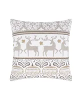 Levtex O Christmas Tree Reindeer Decorative Pillow, 18" x 18"