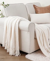 Battilo Classic Textured Woven Micro Chenille Throw, 50" x 60"