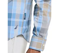 Nautica Men's Trim-Fit Navtech Plaid Shirt