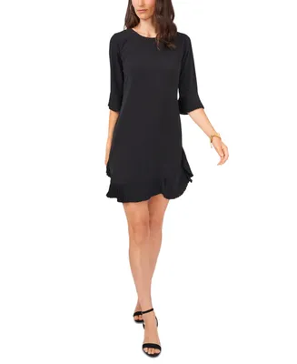 Msk Petite Pleated-Trim Shift Dress