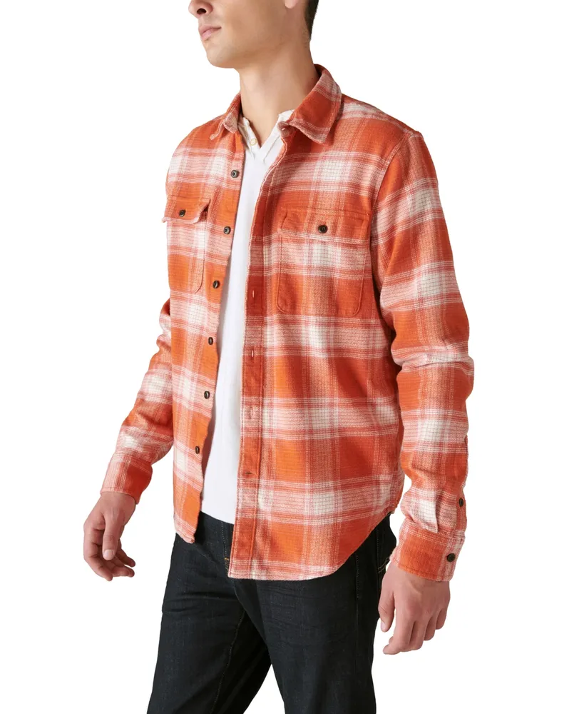 Lucky Brand Men's Plaid Utility Cloud Soft Long Sleeves Flannel