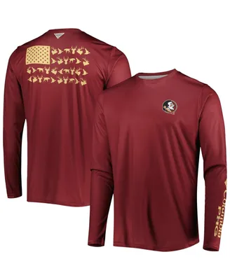 Men's Columbia Garnet Florida State Seminoles Terminal Shot Omni-Shade Omni-Wick Long Sleeve T-shirt