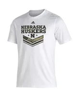 Men's adidas White Nebraska Huskers Military-Inspired Appreciation Creator T-shirt