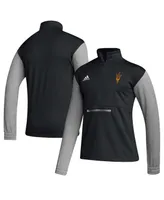 Men's adidas Black Arizona State Sun Devils Sideline Aeroready Half-Zip Top