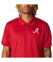 Men's Columbia Crimson Alabama Tide Pfg Tamiami Omni-Shield Polo Shirt