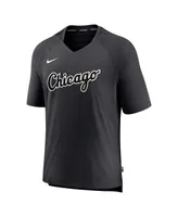 Men's Nike Black Chicago White Sox Authentic Collection Pregame Raglan Performance V-Neck T-shirt