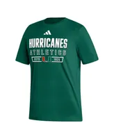 Men's adidas Green Miami Hurricanes Head of Class Fresh T-shirt