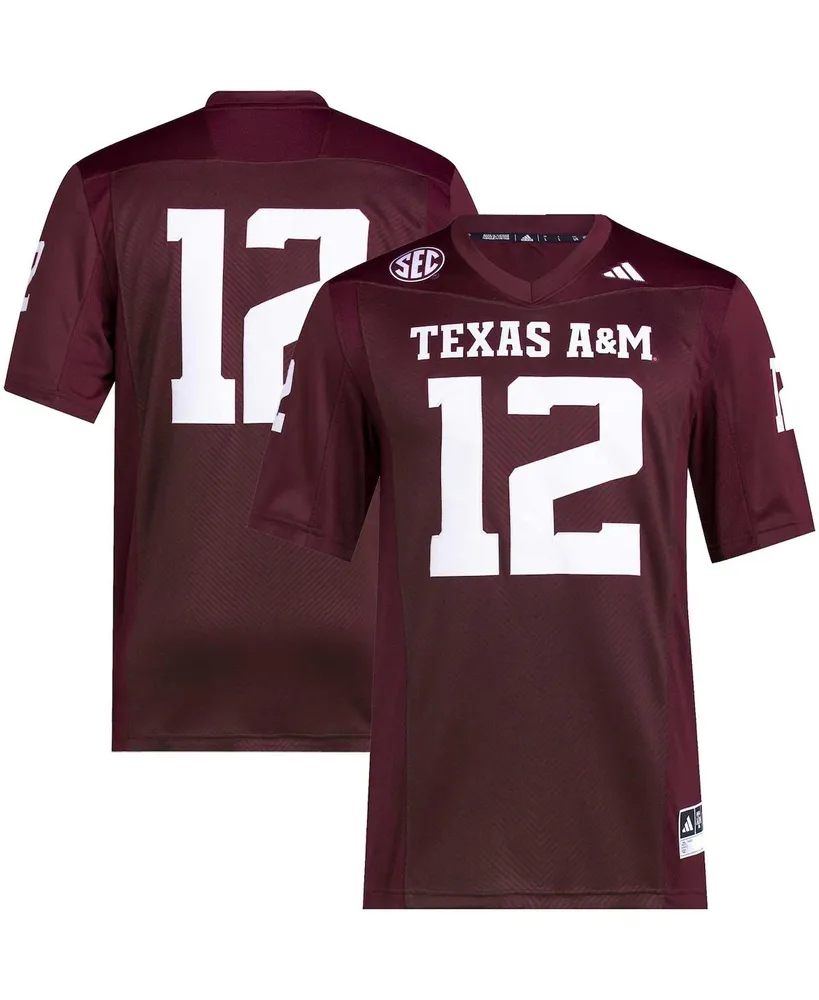 Men's adidas #12 Maroon Texas A&M Aggies Premier Football Jersey