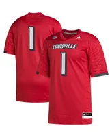 Men's adidas #1 Cardinal Louisville Cardinals Premier Football Jersey