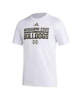 Men's adidas White Mississippi State Bulldogs Military-Inspired Appreciation Pregame Aeroready T-shirt