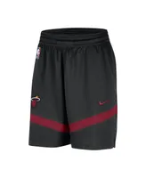 Men's Nike Black Miami Heat On-Court Practice Warmup Performance Shorts