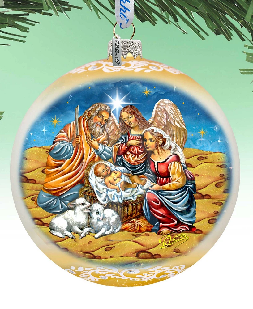 Designocracy Regal Nativity Lg Holiday Mercury Glass Collectible Ornaments G. DeBrekht