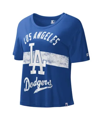 Women's Starter Royal Los Angeles Dodgers Record Setter Crop Top