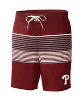 Men's G-iii Sports by Carl Banks Burgundy Philadelphia Phillies Coastline Volley Swim Shorts