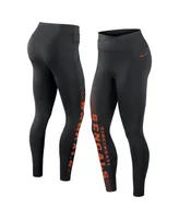 Women's Nike Black Cincinnati Bengals Yard Line Crossover Leggings