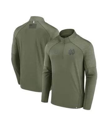 Men's Fanatics Olive Notre Dame Fighting Irish Oht Military-Inspired Appreciation Titan Raglan Quarter-Zip Jacket
