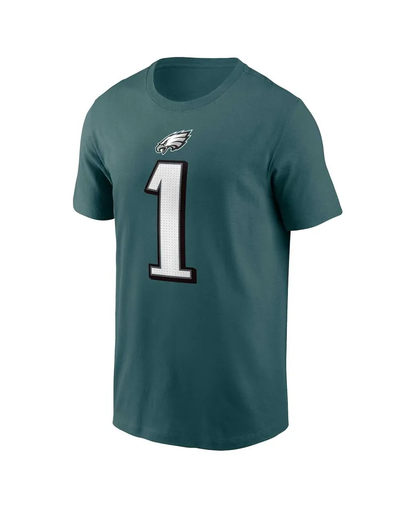 Men's Nike Jalen Hurts Midnight Green Philadelphia Eagles Player Name and Number T-shirt