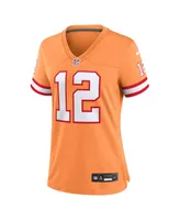 Women's Nike Tom Brady Orange Tampa Bay Buccaneers Throwback Game Jersey