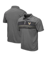 Men's Colosseum Heather Charcoal Vanderbilt Commodores Smithers Polo Shirt