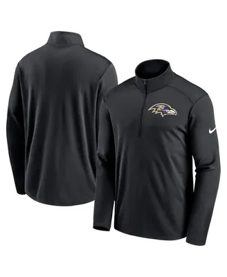 Men's Nike Black Baltimore Ravens Logo Pacer Performance 1/4-Zip Jacket