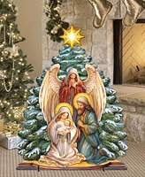 Designocracy Holy Family Nativity 32" Outdoor Holiday Lawn Decor G. DeBrekht