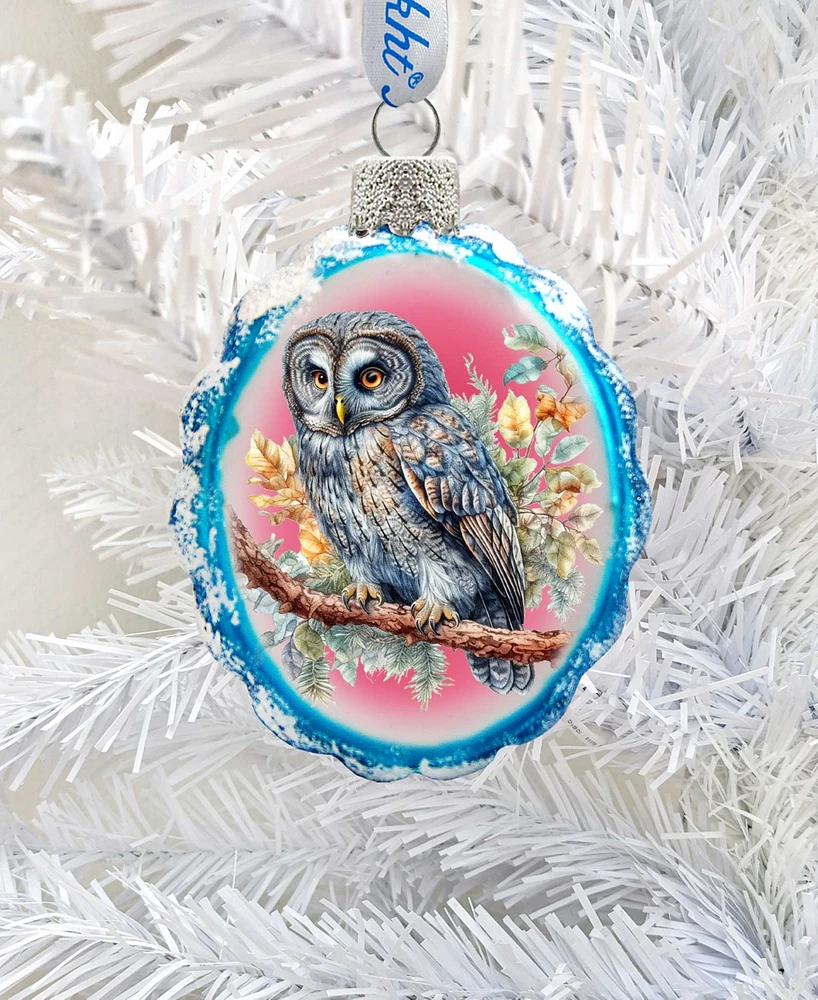 Designocracy Owl Keepsake Mercury Christmas Glass Ornaments G. DeBrekht