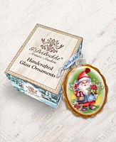 Designocracy Christmas Gnome Keepsake Christmas Mercury Glass Ornaments G. DeBrekht