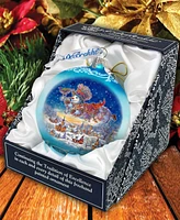 Designocracy Winter Skies Adventure Ball Mercury Christmas Glass Ornaments G. DeBrekht