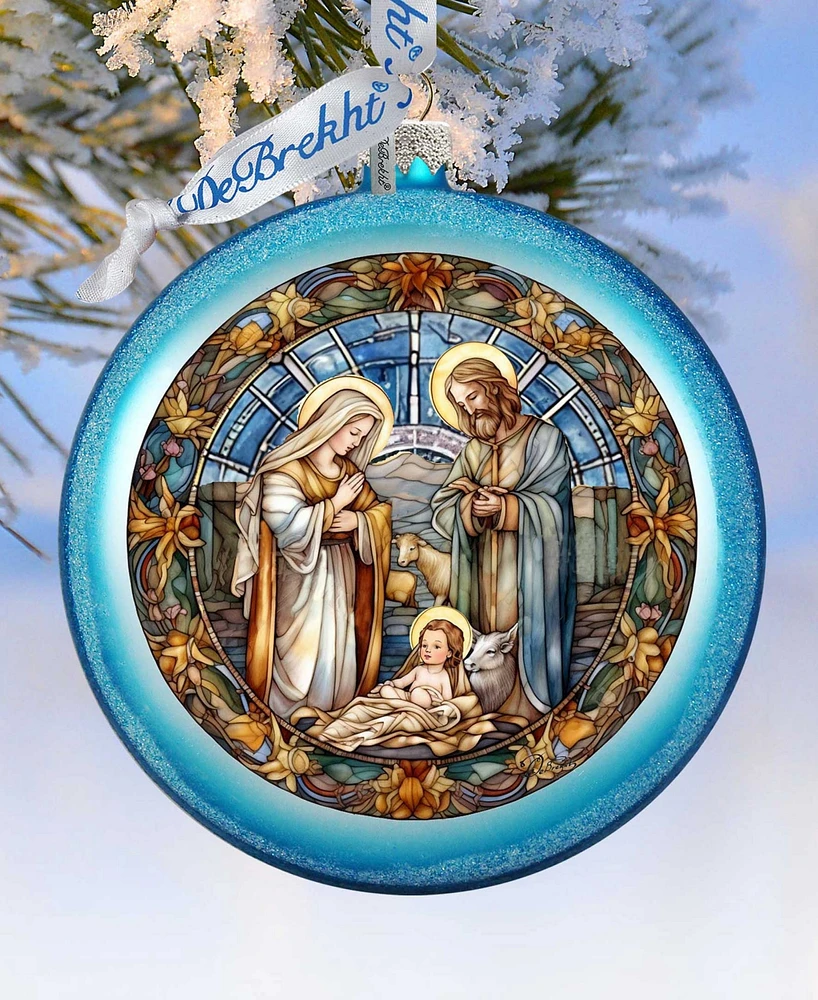 Designocracy Holy Family Nativity Ball Mercury Glass Christmas Ornaments G. DeBrekht