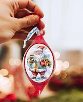 Designocracy Santa Claus Presents Drop Mercury Christmas Glass Ornaments G. DeBrekht