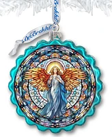 Designocracy Love Harmony Angel Wreath Mercury Glass Christmas Ornaments G. DeBrekht