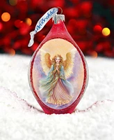 Designocracy Angel Drop Christmas Mercury Glass Ornaments G. DeBrekht