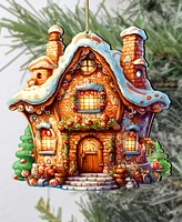 Designocracy Fairy Tale House Christmas Wooden Ornaments Holiday Decor G. DeBrekht