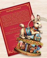 Designocracy Carousel with Toys Christmas Wooden Ornaments Holiday Decor G. DeBrekht