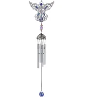 21" Long Angel Pewter and Gem Wind Chime