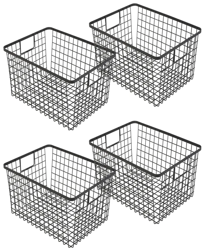 Smart Design 4 Pack Nestable Basket Organizer with Handles 9 x 12 x 6 -  Sam's Club