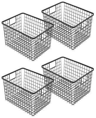 Smart Design Nestable 9" x 12" x 6" Basket Organizer with Handles, Set of 4