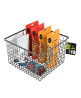 Smart Design Nestable 12 x 12 x 6 inch Basket Organizer with Handles - Set of 4