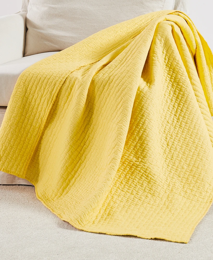 Levtex Cross Stitch Reversible Quilted Throw, 50" x 60"
