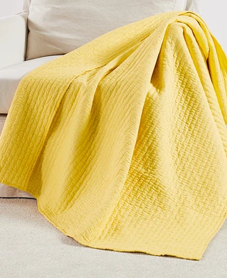 Levtex Cross Stitch Reversible Quilted Throw, 50" x 60"