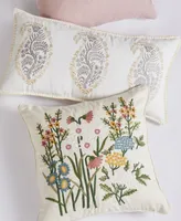 Levtex Viviana Flower Embroidered Decorative Pillow, 18" x 18"