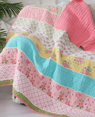 Levtex Vintage-Like Garden Reversible Quilted Throw, 50" x 60"