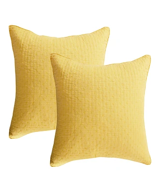 Levtex Cross Stitch Stitching 2-Pc. Sham Set, European